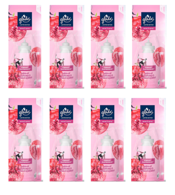 Glade Limited Edition Vibrant Raspberry Sense & Spray Refill x 8